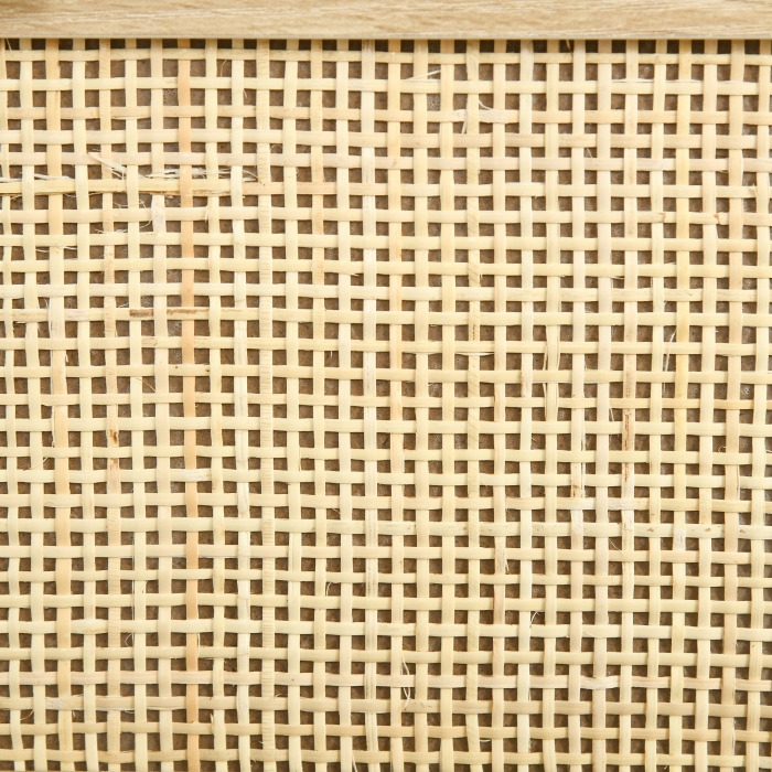  Comoda cu 4 Sertare din PAL si Ratan pentru Living si Dormitor, 80x38x80 cm [7]