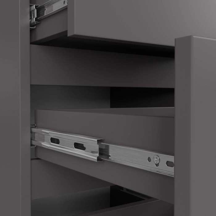 Comoda cu 4 sertare, PAL laminat 16mm, 40x35x74 cm, gri grafit [3]