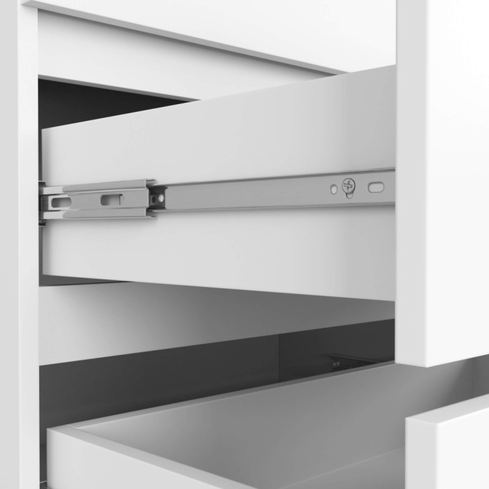 Comoda cu 6 sertare, PAL laminat, 138x40x77 cm, alb mat [8]