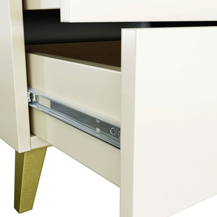 Comoda MOBI K-04, 4 sertare, 60x37x73 cm, casmir cu detalii aurii [7]