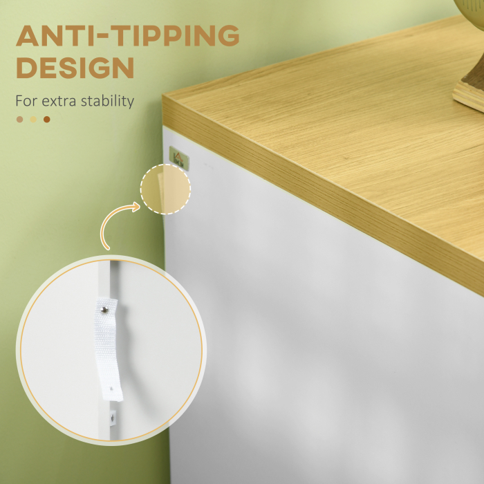  Comoda Moderna cu 6 Sertare din PAL pentru Dormitor si Hol, 140x37x75cm [6]