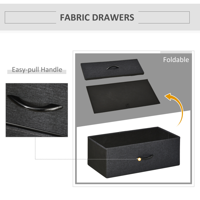  Comoda multifunctionala cu 3 sertare pliante din material textil 58x29x81.5cm [5]