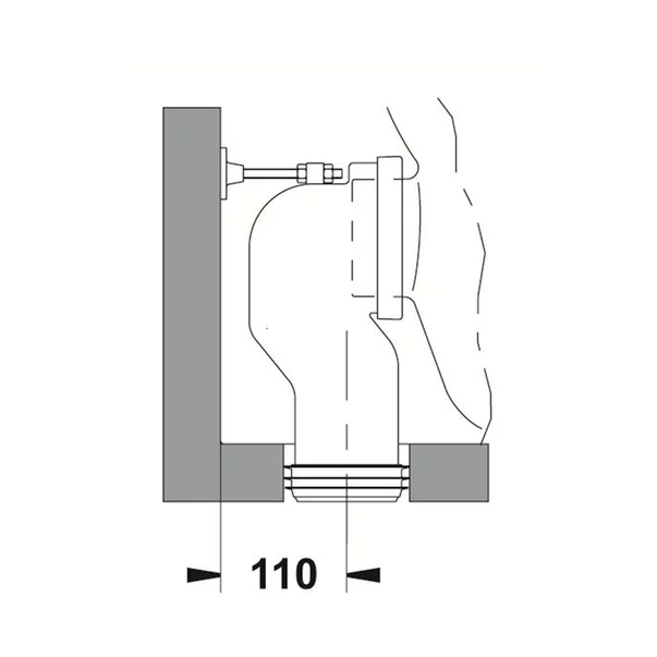 Conector scurgere verticala Gala pentru vas WC [2]