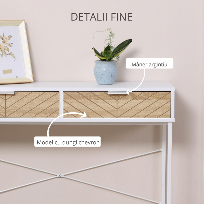  Consola Moderna Alba - 2 Sertare, 100×30×75 cm [6]