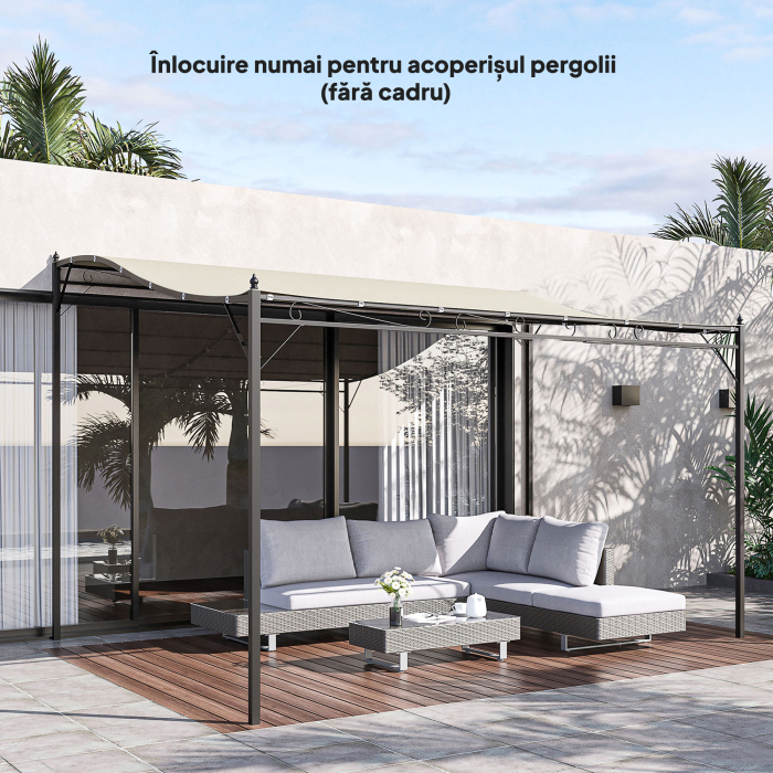  Copertina de rezerva pentru pergola 2,5 x 3(m), Bej [8]