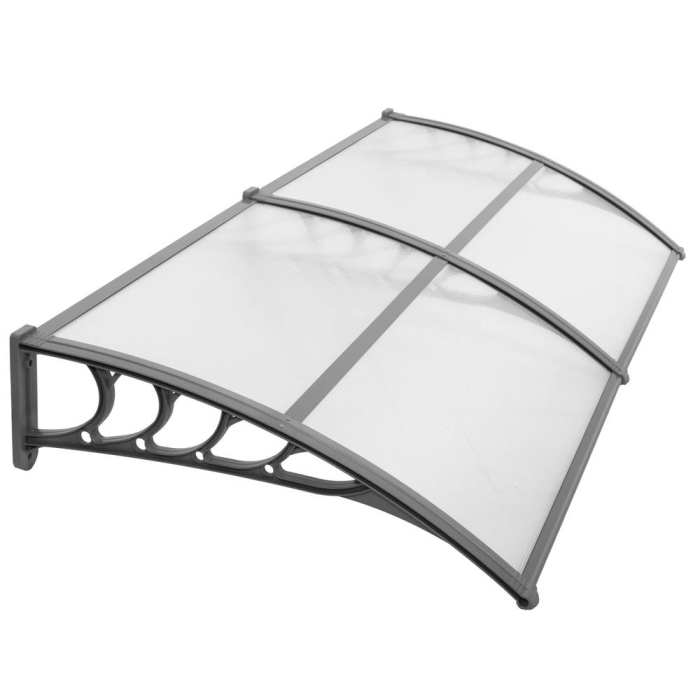 Copertina dubla protectie usa si fereastra, policarbonat cu protectie UV, 200 x 100 cm, gri transparent [4]