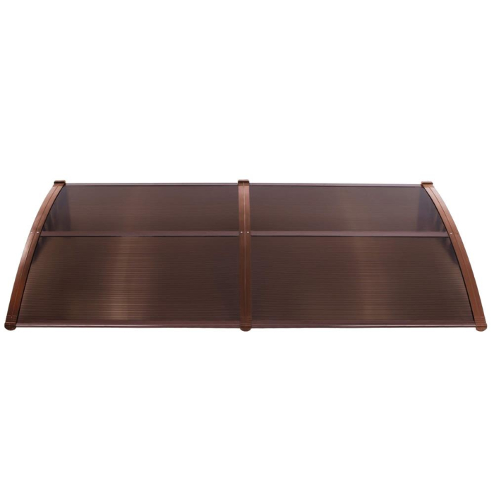 Copertina dubla protectie usa si fereastra, policarbonat cu protectie UV, 200 x 100 cm, maro transparent [15]