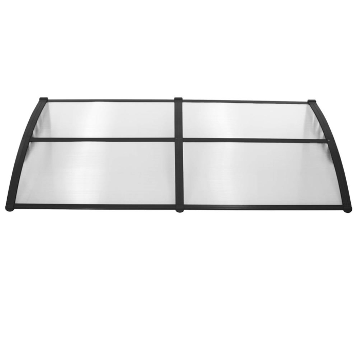 Copertina dubla protectie usa si fereastra, policarbonat cu protectie UV, 200 x 100 cm, negru transparent [15]