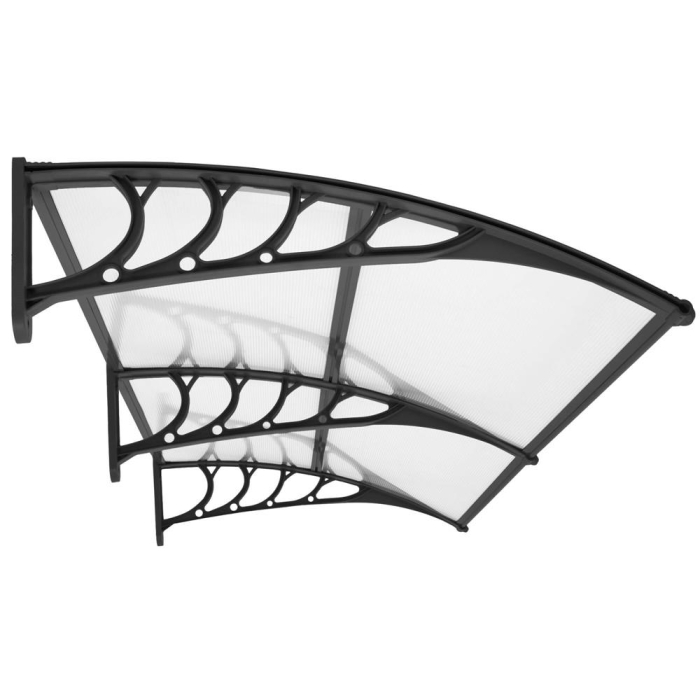 Copertina dubla protectie usa si fereastra, policarbonat cu protectie UV, 200 x 100 cm, negru transparent [11]