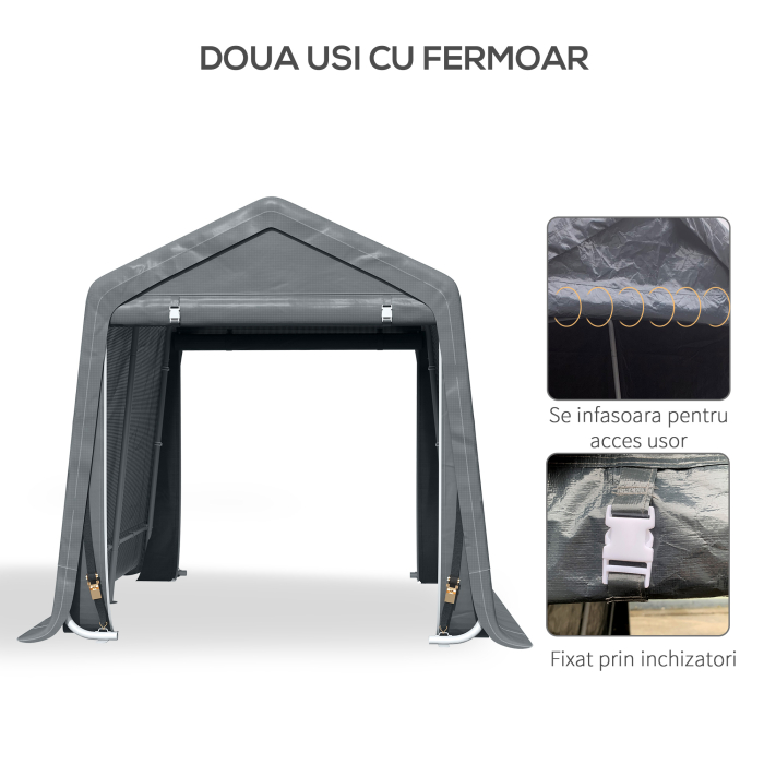  Copertina Garaj 2,8×2,4 m - Protectie Auto, Moto, Biciclete [5]