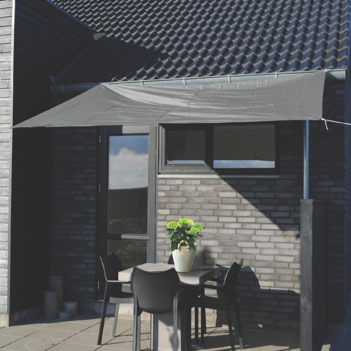 Copertina prelata de soare, dreptunghiulara, impermeabila, cu protectie UV, 300x250 cm, gri [2]
