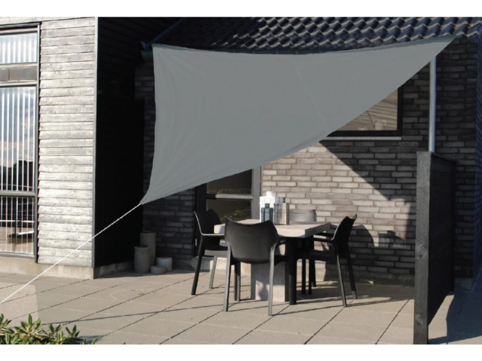 Copertina prelata de soare, triunghiulara, impermeabila, cu protectie UV, 360x360x360 cm, gri [4]
