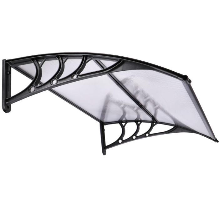 Copertina protectie usa si fereastra, policarbonat cu protectie UV, 120 x 80 cm, negru transparent [12]