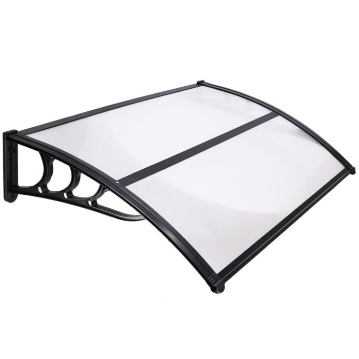 Copertina protectie usa si fereastra, policarbonat cu protectie UV, 120 x 80 cm, negru transparent [13]