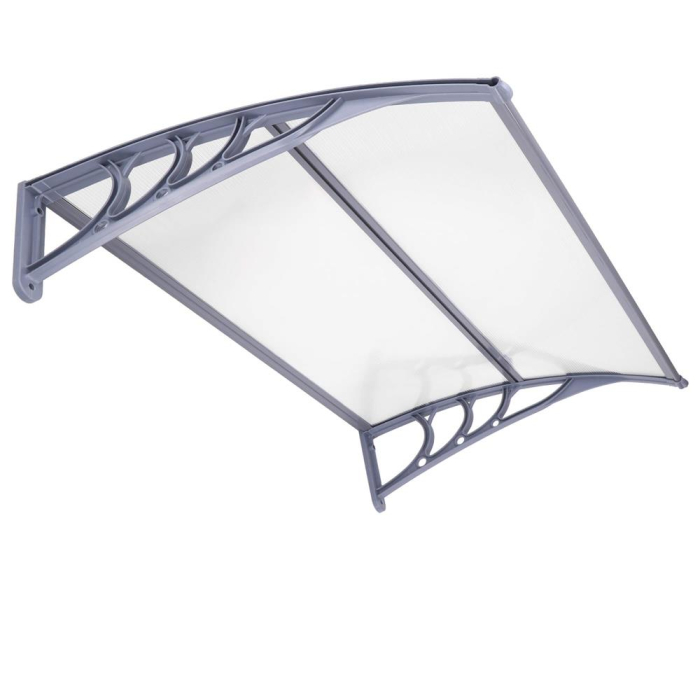 Copertina protectie usa si fereastra, policarbonat cu protectie UV, 150 x 80 cm, gri transparent [10]