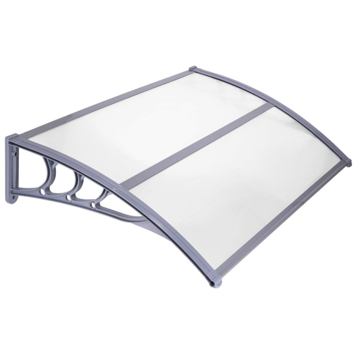 Copertina protectie usa si fereastra, policarbonat cu protectie UV, 150 x 80 cm, gri transparent [11]