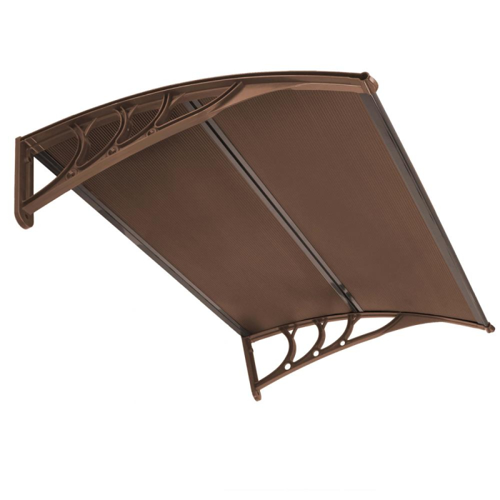 Copertina protectie usa si fereastra, policarbonat cu protectie UV, 150 x 80 cm, maro transparent [9]