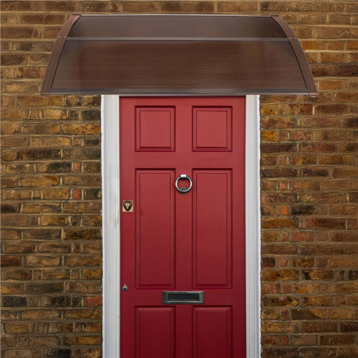 Copertina protectie usa si fereastra, policarbonat cu protectie UV, 150 x 80 cm, maro transparent [11]