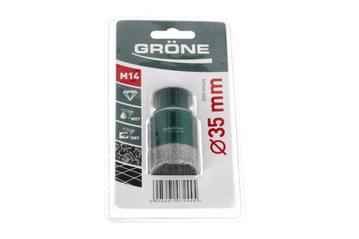 Coroana diamantata Gröne din gresie, Ø 35 mm, maner M14, pachet tubular [3]