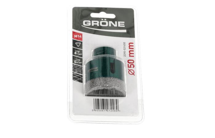 Coroana diamantata Gröne din gresie, Ø 50 mm, maner M14, pachet tubular [3]
