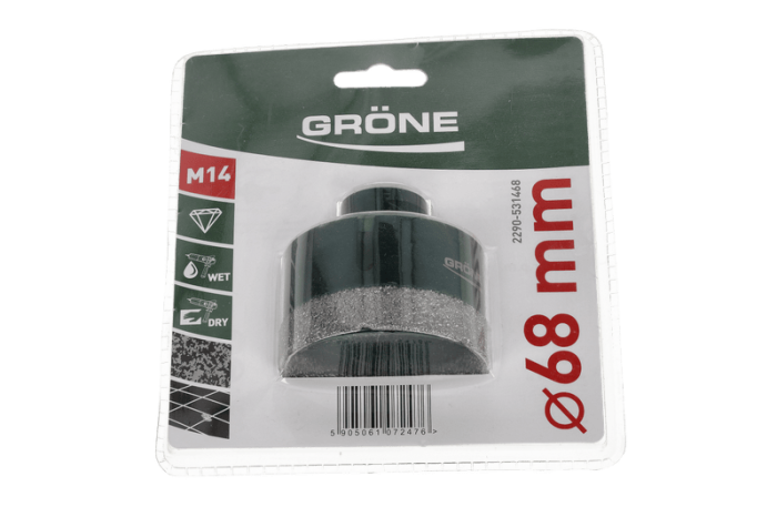 Coroana diamantata Gröne din gresie, Ø 68 mm, maner M14, pachet tubular [3]