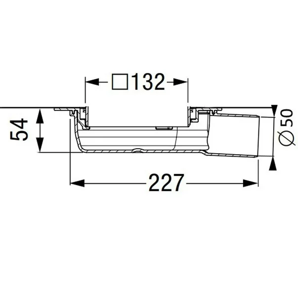 Corp sifon de pardoseala Kessel Ultraflat System 125 cu flansa de hidroizolatie, DN 50 [2]