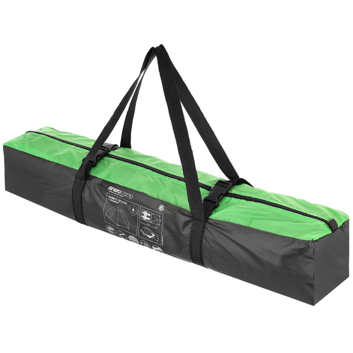 Cort camping 2 persoane, cu plasa anti-insecte, impermeabil 1000 mm, 260x120x100 cm, verde [5]