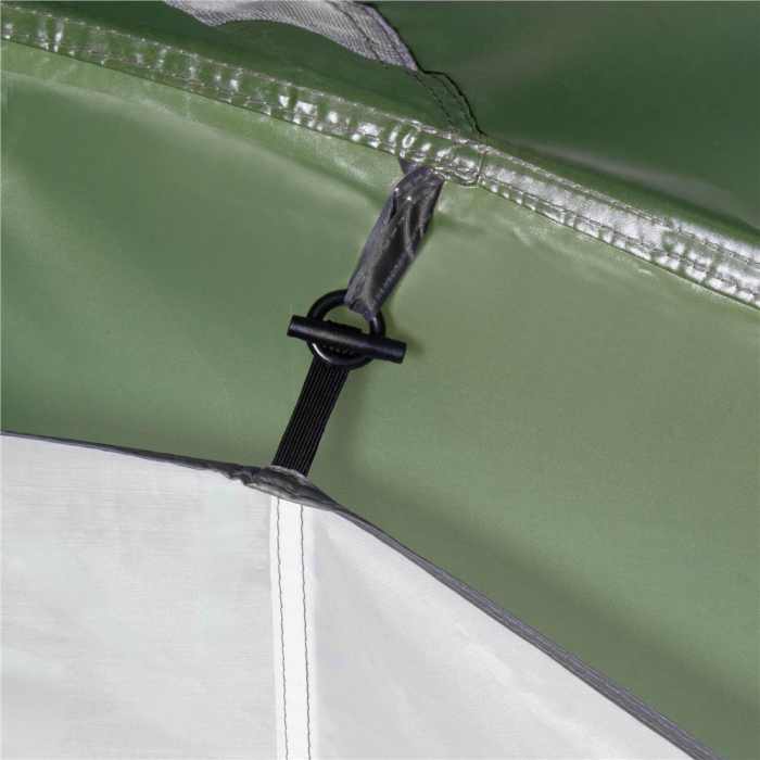 Cort camping, impemeabil, 2 camere + hol, 4 locuri, 460x200x245cm, verde [10]