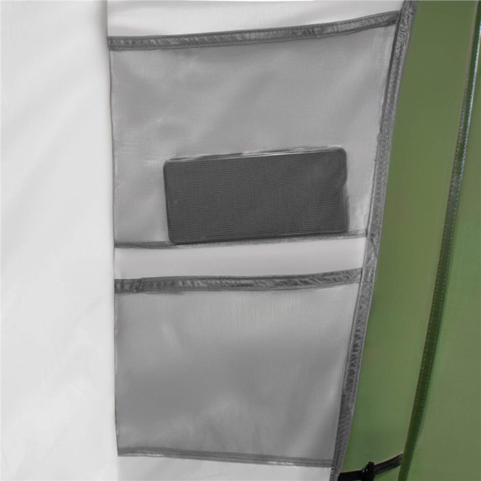 Cort camping, impemeabil, 2 camere + hol, 4 locuri, 460x200x245cm, verde [13]