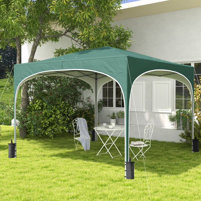  Cort cu Copertina Pliabila de 3x3m, Verde [2]