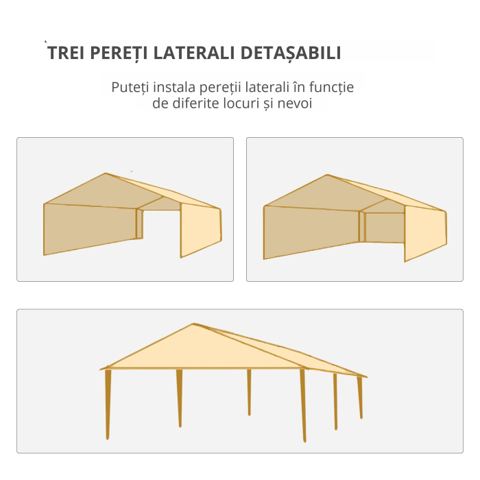  Cort de Gradina cu Orificii de Drenaj, Pereti Detasabili si Ferestre, 6x3 m, Verde [6]