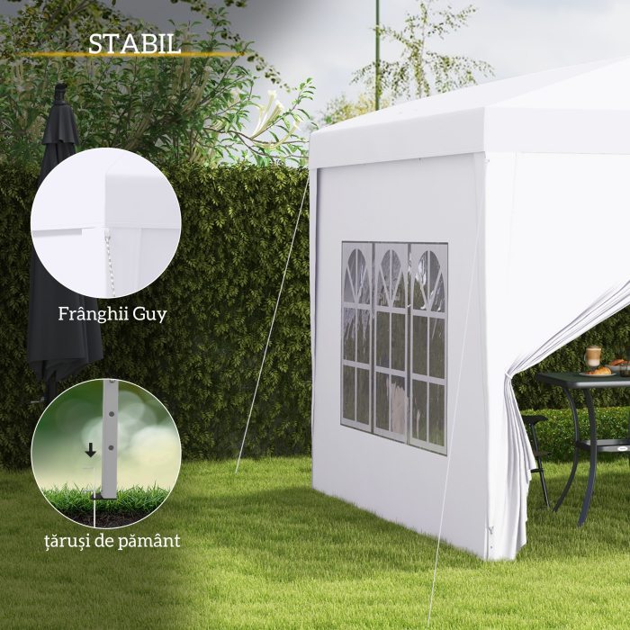  Cort de Gradina Impermeabil 3×3 m cu Panouri Laterale [6]