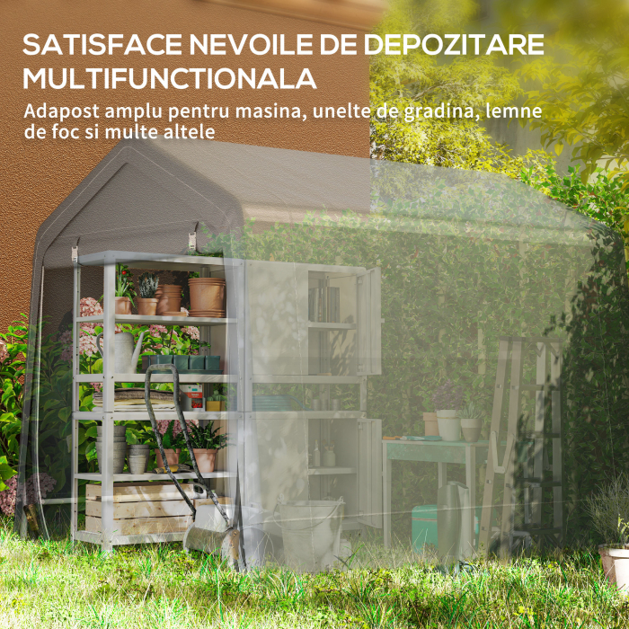  Cort Garaj 240×200×202 cm - Exterior pentru Biciclete & Moto [7]