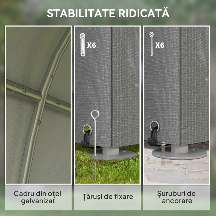  Cort Garaj Moto 120×179×165 cm - Cu Fermoar, Protectie Exterior [5]