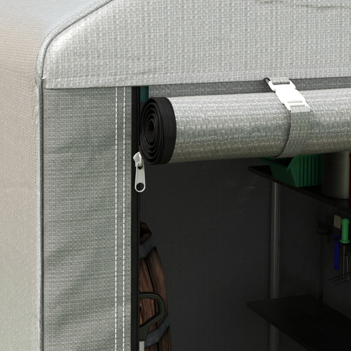  Cort Garaj Moto 120×179×165 cm - Cu Fermoar, Protectie Exterior [8]