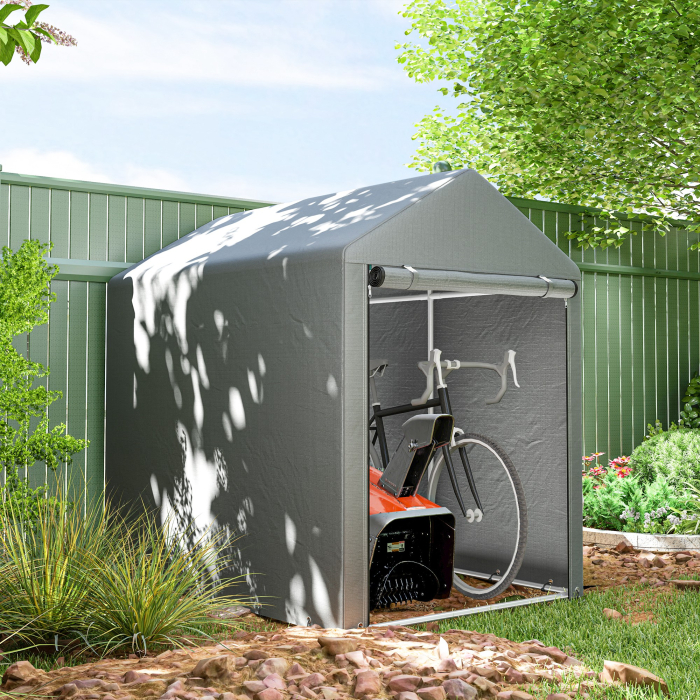  Cort Garaj Moto 120×179×165 cm - Cu Fermoar, Protectie Exterior [2]