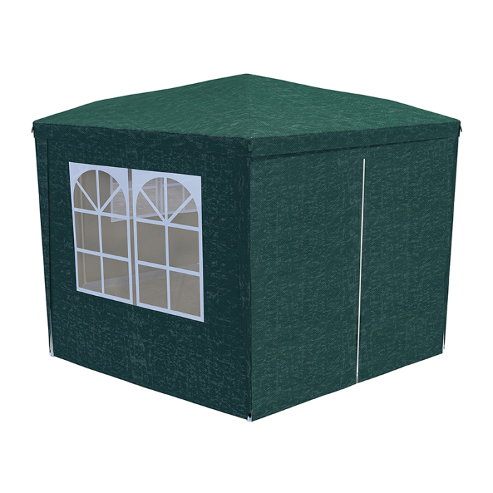 Cort pavilion de gradina hexagonal, 200x200 cm, cu pereti laterali cu ferestre, impermeabil cu rezistenta UV, verde [13]