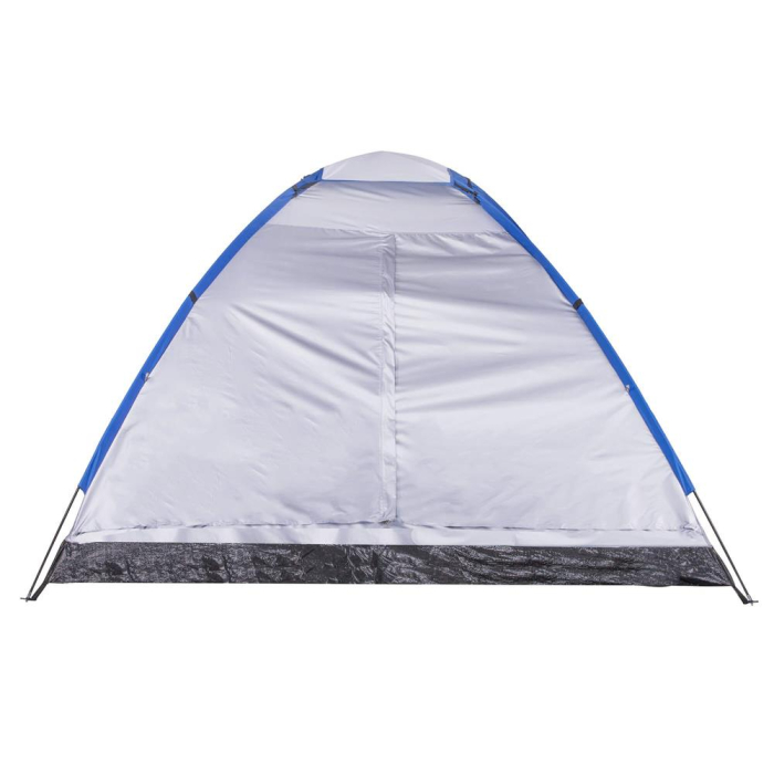 Cort camping 4 persoane impermeabil terasa protectie uv, 210x240x130 cm, ventilatie, gri albastru [6]