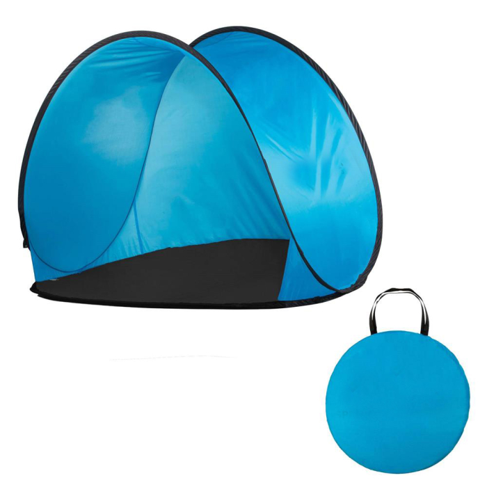 Cort plaja si picnic semi-deschis Sersimo, protectie UV, 150x120x110cm, albastru [7]