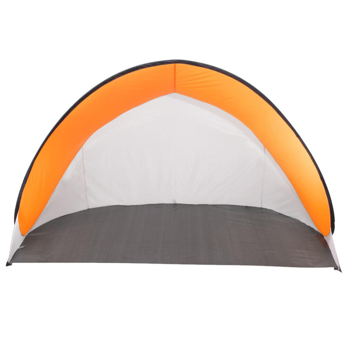 Cort plaja si picnic semi-deschis Sersimo, protectie UV, 200x120x110cm, portocaliu gri [4]