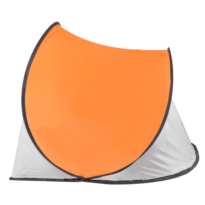 Cort plaja si picnic semi-deschis Sersimo, protectie UV, 200x120x110cm, portocaliu gri [2]