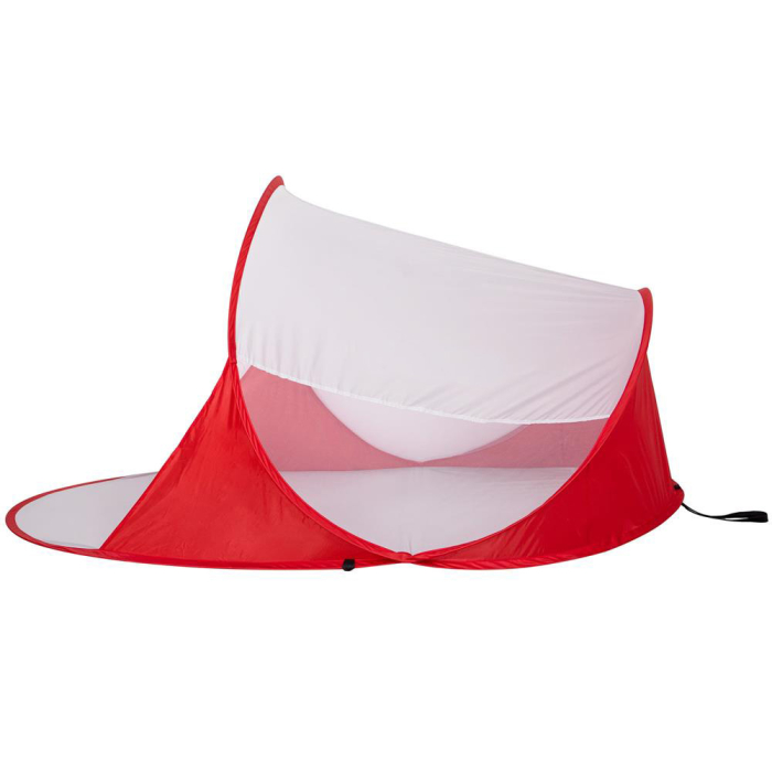Cort plaja si picnic semi-deschis Sersimo, protectie UV, 200x120x95cm, rosu [3]