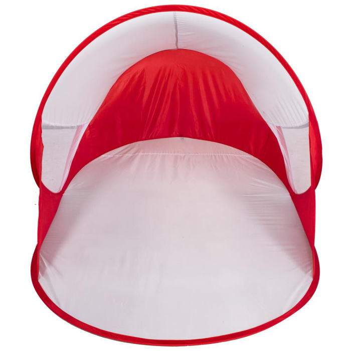 Cort plaja si picnic semi-deschis Sersimo, protectie UV, 200x120x95cm, rosu [9]