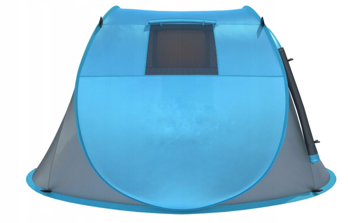 Cort plaja picnic protectie uv pop-up fibra sticla compact, 210x130x90 cm, usor, albastru gri [10]