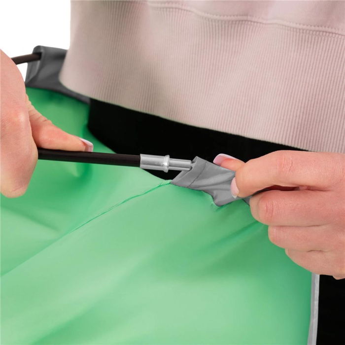 Cort plaja xxl semi-inchis protectie uv podea izolanta, 210x120x112 cm, spatios, verde [5]