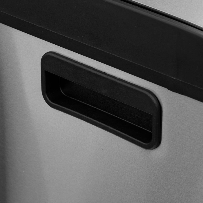 Cos de gunoi Ariane cu pedala, din inox, colectare selectiva, 2 x 30L, 49x40x67 cm, argintiu [3]