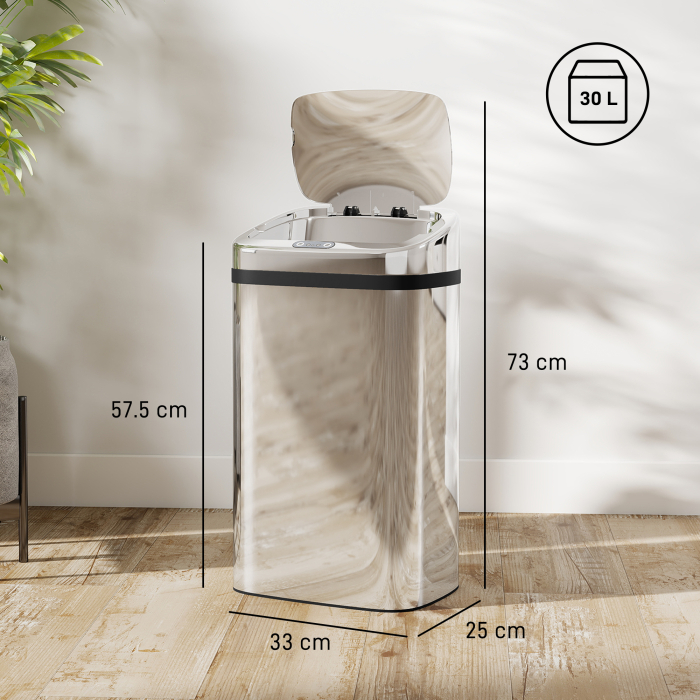 Cos de gunoi cu senzor 30L inox elegant [3]