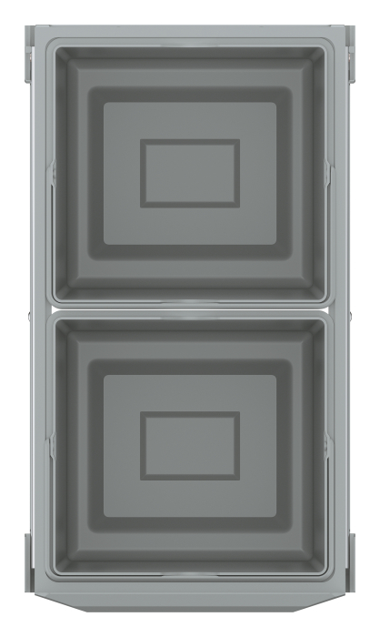 Cos de gunoi Grohe 40855000, 30 l, 300 mm, 255 mm, 450 mm, 410 mm, 400 mm, 2 compartimente, sub chiuveta, Gri [5]