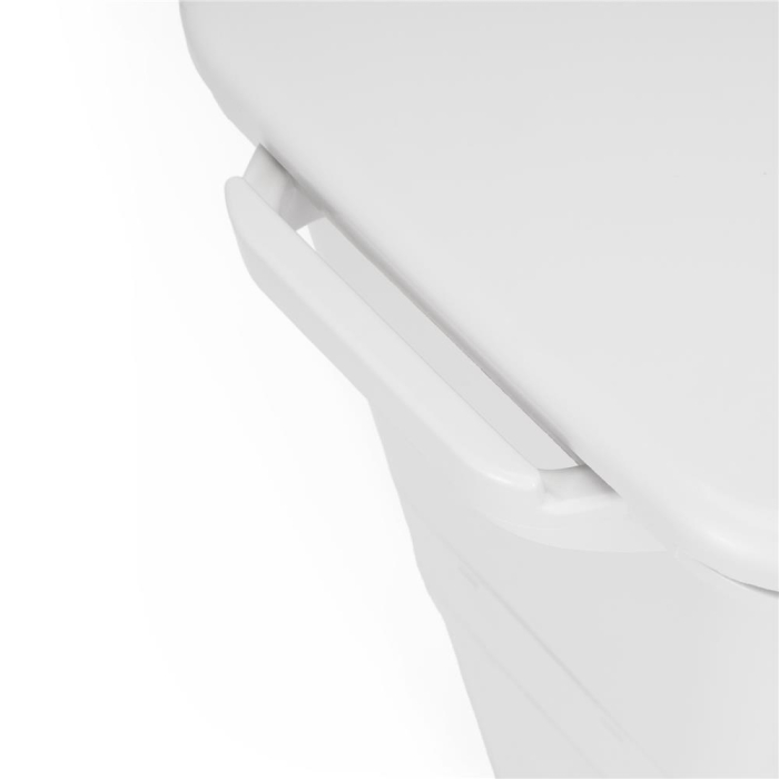 Cos de gunoi pentru colectare selectiva cu 3 compartimente, pe roti, 42 L, alb [33]