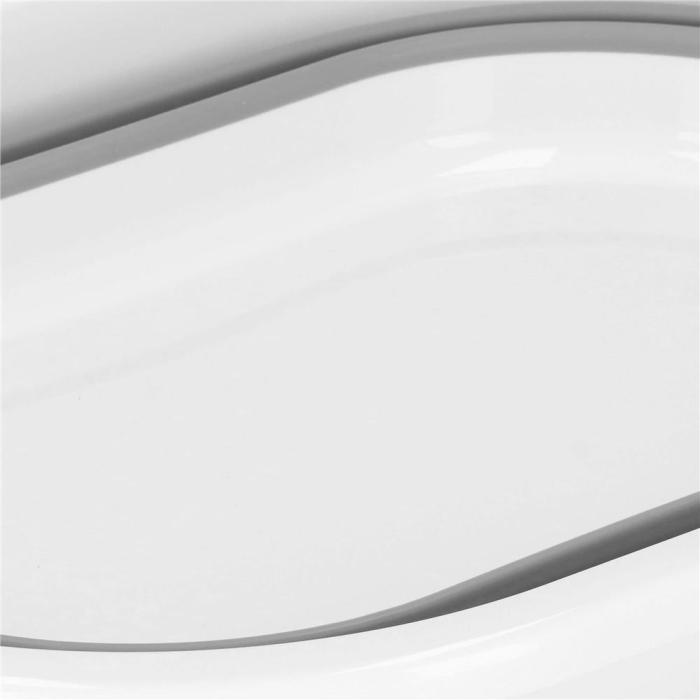 Cos de rufe pliabil tip lighean, cu manere, din plastic si silicon, 62x44x28cm, 39litri, gri [11]